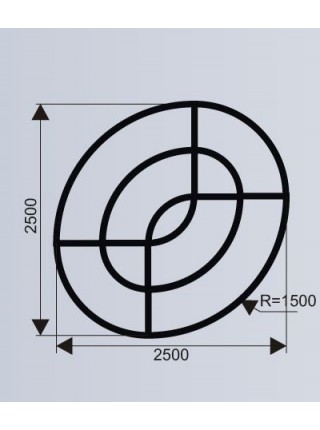 Скамья круглая из стеклокомпозита с цветочницей (модульная система МОДУС 14.1).