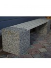 Скамейка бетонная без спинки Евро-2 в комплекте с урной.