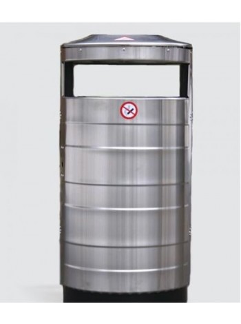 Урна цилиндрическая 70 литров Балтика (нержавеющая сталь).