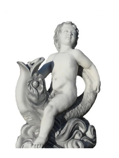 Фигурка для фонтана Мальчик на рыбке (56.1).